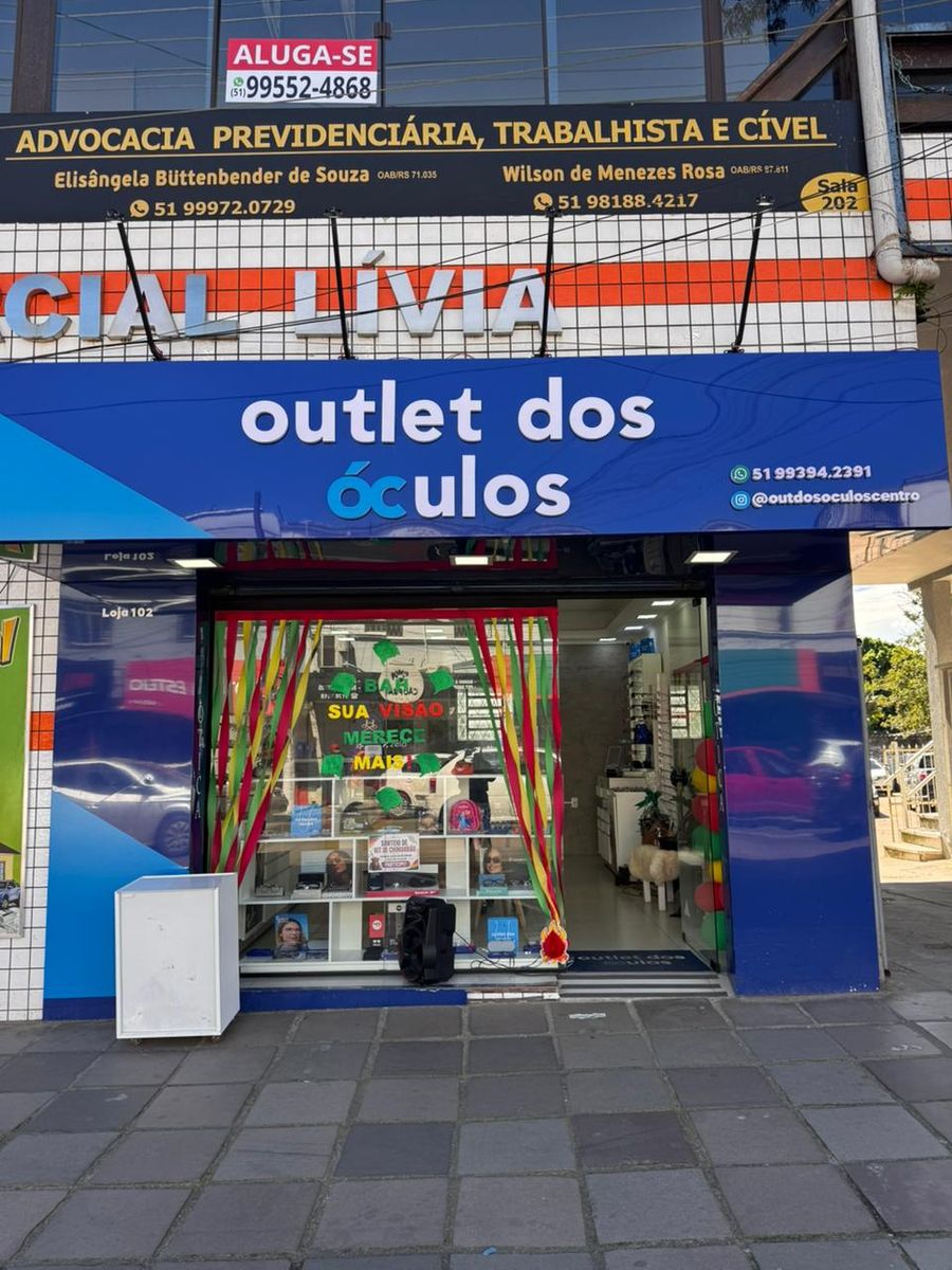Fachada da unidade Centro do Outlet dos Óculos